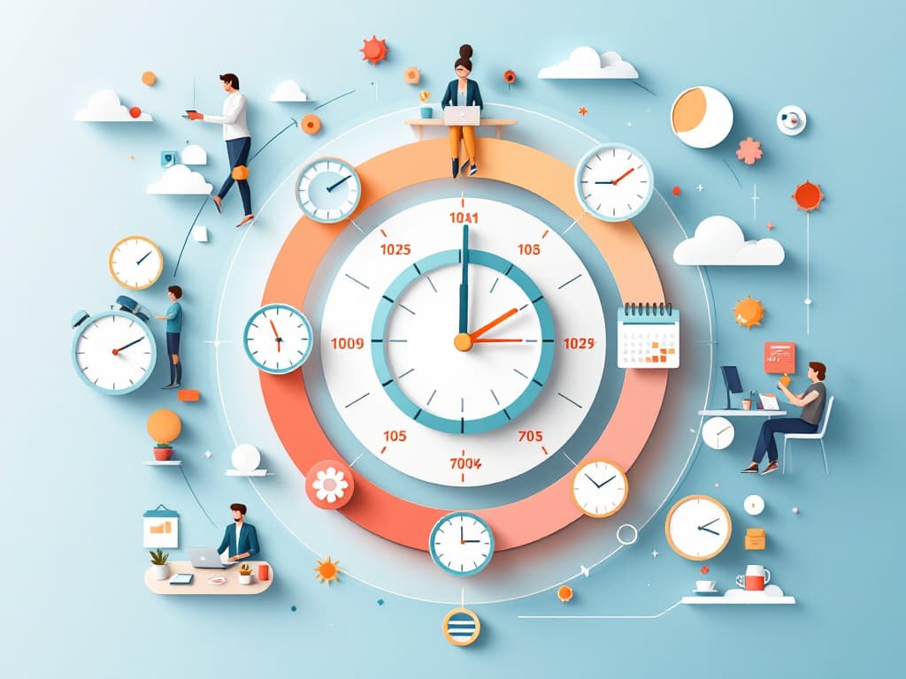 Flexible work hours illustration
